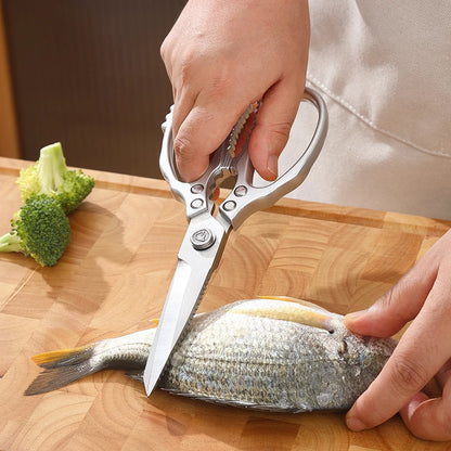 Aluminum Alloy Handle Heavy Duty Multi-Functional Eco-Friendly Kitchen Scissors 3.5mm Thick 9.5cm Blade Ultra Sharp Dishwasher