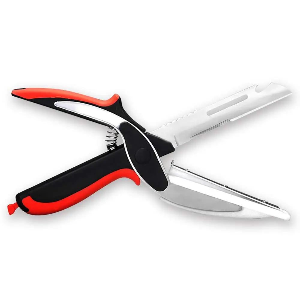 Hot Sale Heavy Duty Stainless Steel Detachable 6-in-1 Kitchen Scissors with Cutting Board for Fruit Vegetable Meat Food Shears