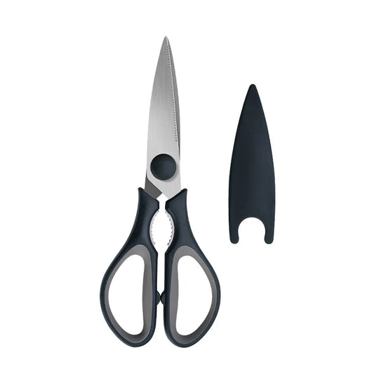 "Premium Stainless Steel Kitchen Scissors with Bottle Opener Function for Food Bones Meat Vegetables"