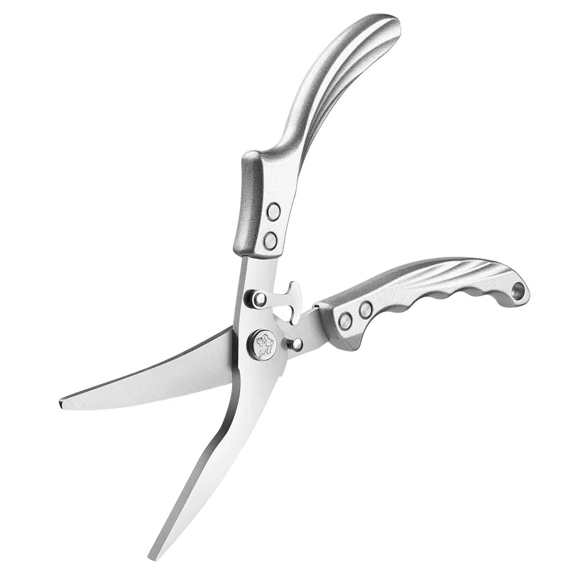 Stainless Steel Manual Kitchen Scissors Power Source Cutting Tools for Chicken Duck Fish Vegetables Bones