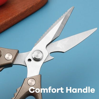 Japanese Super Sharp Stainless Steel Kitchen Scissors Heavy Duty Multifunctional Cutting Shears with Aluminum Alloy Handle