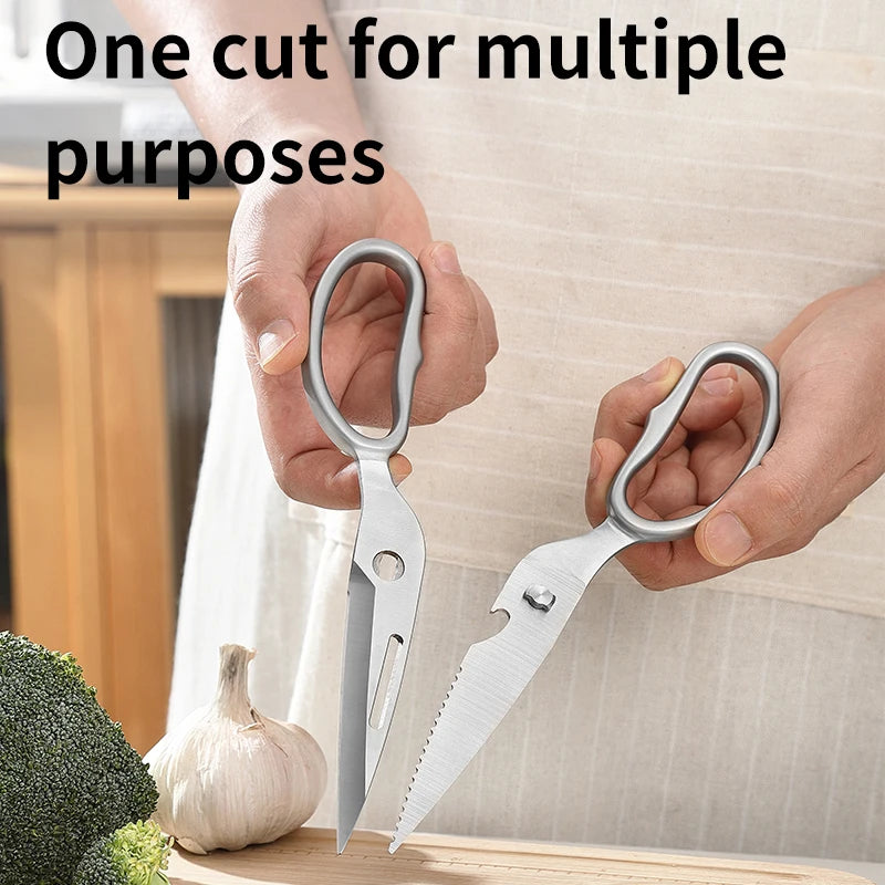 3Cr13 Stainless Steel Multi-Functional Kitchen Scissors New Style Detachable Heavy Duty Design for Meat Chicken Fish Cutting