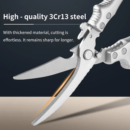 Factory Outlet Sharp Poultry Meat Cutting Kitchen Scissors 3Cr13 Stainless Steel Chicken Bone Scissors