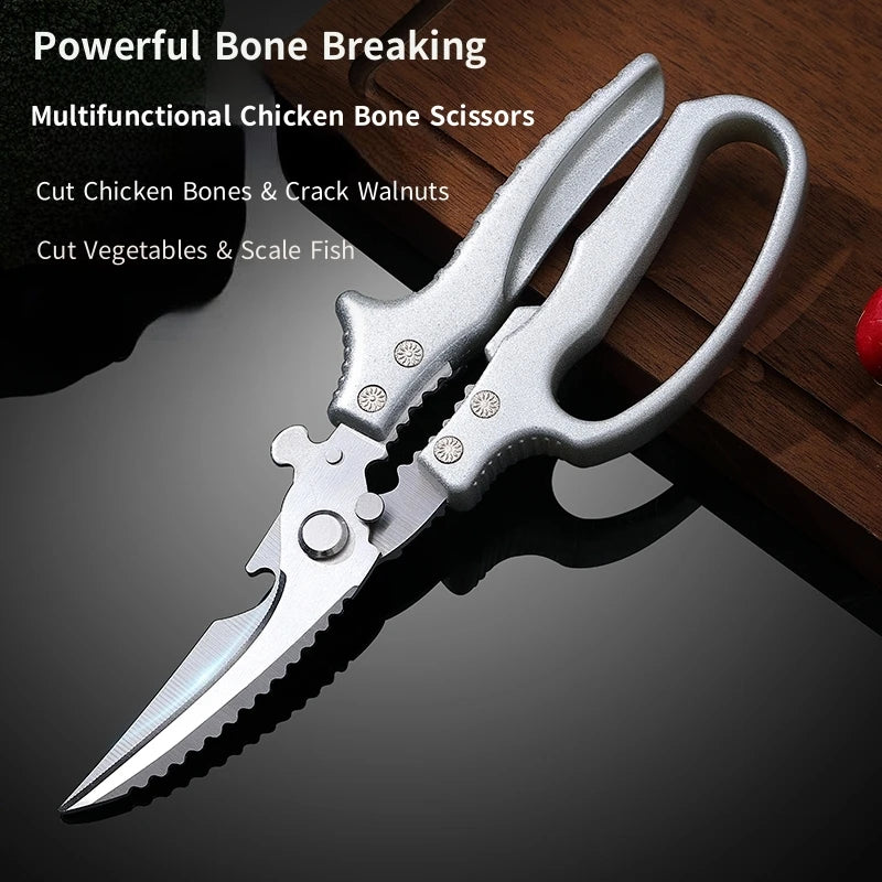 Professional 3cr13 Steel Kitchen Shears Heavy Duty Ergonomic Multi-Purpose Scissors for Cutting Meat Poultry Herbs