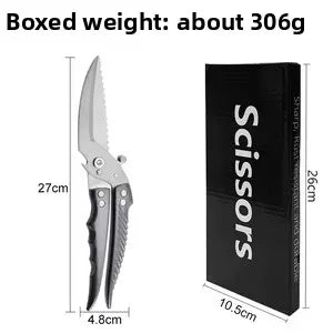 Heavy Duty Detachable Poultry Shears Stainless Steel Knife Scissors with Aluminium Alloy Handle for Kitchen Use
