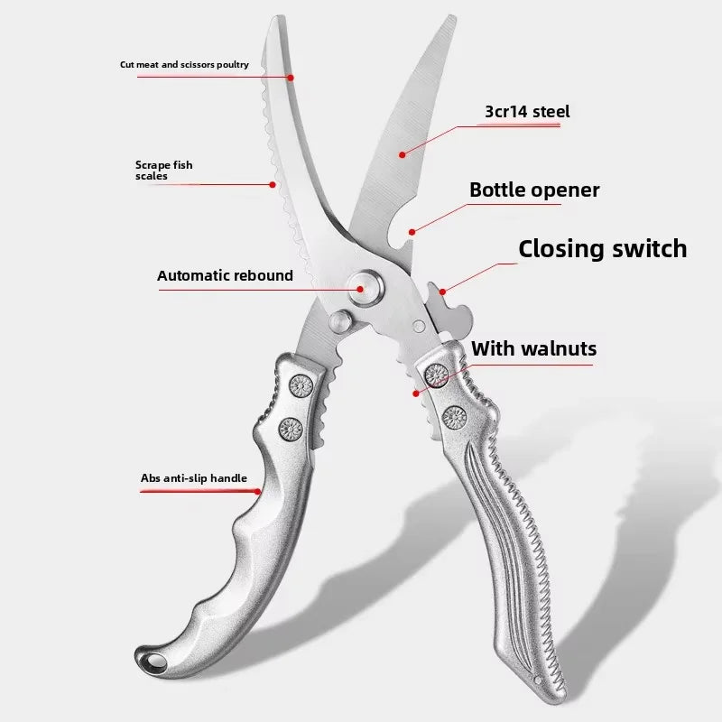 Professional Heavy-Duty Stainless Steel Chicken Bone Scissors Must-Have Kitchen Tool for Cutting