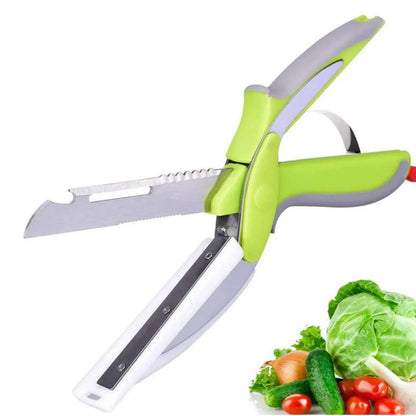 Hot Sale Heavy Duty Stainless Steel Detachable 6-in-1 Kitchen Scissors with Cutting Board for Fruit Vegetable Meat Food Shears