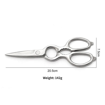 Multifunction Heavy Duty 2Cr13 Steel Professional Kitchen Shear Stainless Steel Handles Chicken Scissors Bottle Opener Walnut