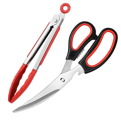 Multifunctional Heavy-Duty Stainless Steel Kitchen Scissors Nut Cracker and Detachable Feature Essentials for the Kitchen